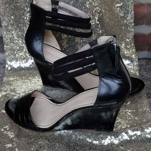 Nine West Leather Wedge Sandals
